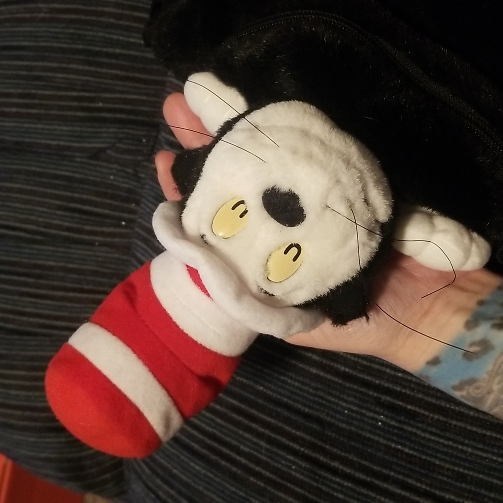 Rare CAT in the HAT 1999 Plush Fanny Pack Belt Bag Punk Rave Goth Dr Seuss